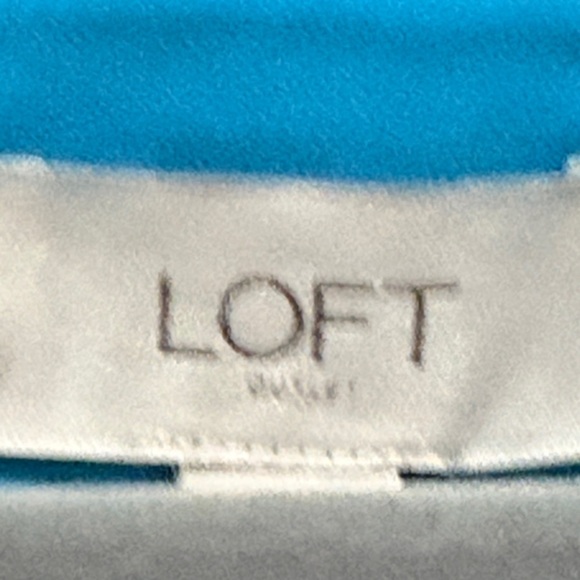 LOFT Turquoise Camisole with Lace Detail - Picture 3 of 4